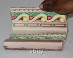 Japanese Vintage Tiles, Majolica Decor Art Nouveau Architecture Japan and