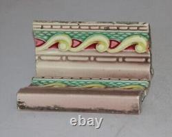 Japanese Vintage Tiles, Majolica Decor Art Nouveau Architecture Japan and