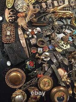 Job Rare Big Lot Jewelry Old Vintage French Antique Jewellery Watch