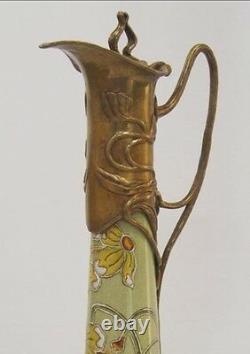 Jug Jug Vase Optical Art Nouveau Bronze Vintage Porcelain Gift