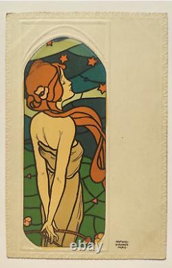 KIRCHNER Raphael Vintage Authentic Postcard 1903 Art Nouveau MINT