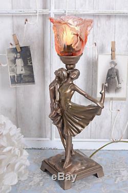 Lamp Arte Deco Style Dancer Vintage Glass Table Lamp