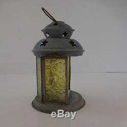 Lantern + Zinc Metal Planter Twentieth Vintage Art Deco Art Nouveau