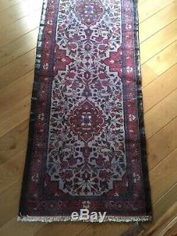Large Wool Rug Gallery Of Hand-woven. 320 X 80 Cm. Vintage