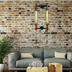 Led Diy Vintage Art Industrial Design 2 Shade Chandelier Suspension Lamp
