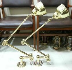 Long Arm Vintage Style Industrial Rustic Wall Brass Dimmable Stretchable Light