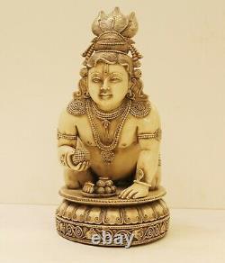 Lord Krishna Statue Beautiful Vintage Decorative Fine Sculpted Hand-made Resin D