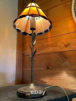 Magnificent floor lamp, Art Nouveau, Tiffany style, 1900