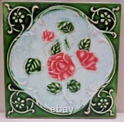 Majolique Carreau Vintage Art New Ceramic Vitré Saji Japan Rare #466
