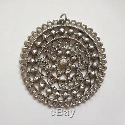 Mandala Lotus Flower Pendant Metal Jewelry Vintage Art Accessory New N4135