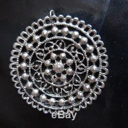 Mandala Lotus Flower Pendant Metal Jewelry Vintage Art Accessory New N4135