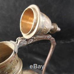 Mini Pot Copper Brass Vintage Handmade Oriental Art New Pn N3072 France