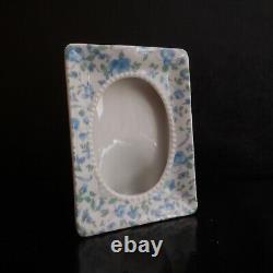 Miniature Frame Porcelain Ceramic Medallion Vintage Art Nouveau Japan N3955