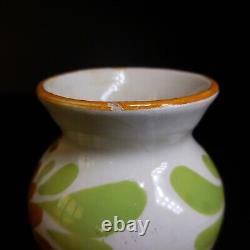 Miniature ceramic terracotta vase vintage Art Nouveau handmade N7649