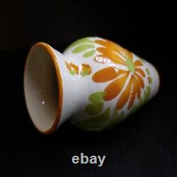 Miniature ceramic terracotta vase vintage Art Nouveau handmade N7649