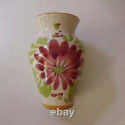 Miniature ceramic terracotta vase vintage Art Nouveau handmade N7649