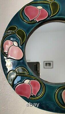Mirror François Lembo In Vallauris Stylized Peoles Art-new Vintage