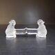 N23.226 Knife Holder Covered Table Art Nouveau Crystal Glass Vintage Hen