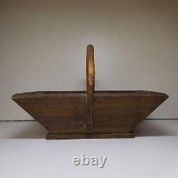 N9102 Vintage 1920 Art Nouveau Handmade Wooden Copper Flower Basket Tulip France