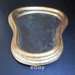 N9117 Gold Gilded Wood Glass Frame Mirror Fashion Vintage Art Nouveau 1920 Handmade