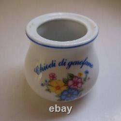 N9151 Ceramic Porcelain Pottery Vintage Art Nouveau Carnation Nails Italy