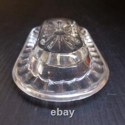 N9159 Empty Cup-pocket Glass Crystal Vintage Art New Oval Flower