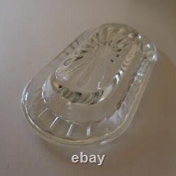 N9159 Empty Cup-pocket Glass Crystal Vintage Art New Oval Flower
