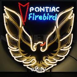 Neon Pontiac Firebird Vintage Golden Cover Sticker Art 60cm Sign In Back Nine