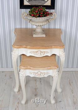 Nesting Tables Stacking Tables Shabby Chic Shabby Chic Two Vintage Tables