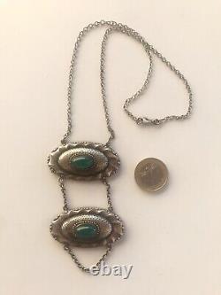 New Art Pendant Necklace Vintage Ancient Silver Metal Mi-long