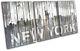 New York City Ny Vintage Wood City Treble Canvas Wall Art Photo Print
