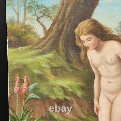 Nude Woman Nude Oil Painting Art Nouveau Vintage