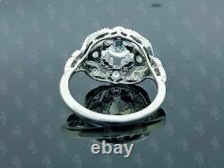 Old Art Deco Vintage Engagement Ring Silver