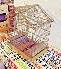 Old Cage Canary Goldfinch Vintage Wooden 1900 And To Restore Metal