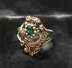 Old/vintage Art Nouveau Ring Silver, Sapphires And Colored Glass