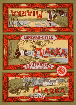 Original Vintage Poster Miarka Cookie Labeling Art Nouveau French 1910