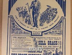 Original vintage poster marijuana farmer culture herb weed pin-up girl 1960s