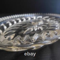 Oval Ramequin Cut Vintage Glass Art Deco New Design 20th France N3965