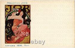 PC ALPHONSE MUCHA, JOB ADVERTISING, WOMAN, ART NOUVEAU, Vintage Postcard (b48504)