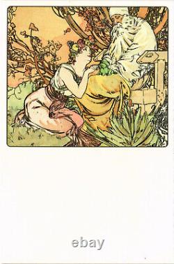 PC Alphonse Mucha, The Ages of Adulthood, Art Nouveau, Vintage Postcard (b48505)