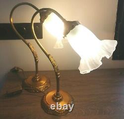 Pair Of Art Deco/art Lamp New, Vintage Lamp, Office Lamp