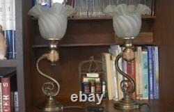 Pair Of Vintage Art Nouveau Table Lamp. Art Deco Table Lamp MID Century