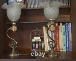 Pair Of Vintage Art Nouveau Table Lamp. Art Deco Table Lamp MID Century