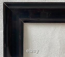 Photo Frame Black Art Nouveau Shabby Folded Dimensions 61.4 X 40.4 CM Antique Vintage