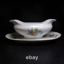 Porcelain Limoges GDF France Vintage Art Nouveau N8006 Ceramic Sauceboat