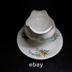 Porcelain Limoges GDF France Vintage Art Nouveau N8006 Ceramic Sauceboat