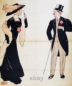 Poster/1907/Kossuth Publicity/Art Nouveau/Woman/Man/Couple/Art/Deco/Vintage