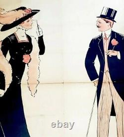 Poster/1907/Kossuth Publicity/Art Nouveau/Woman/Man/Couple/Art/Deco/Vintage