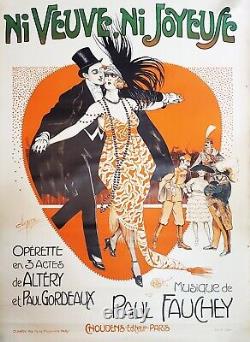 Poster/1919/ Operetta/Vintage/Widow/Lithograph/Paris/Art Nouveau/ART