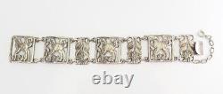 Rare Vintage Lamb Art Nouveau Style Sterling Silver Bracelet Mcclelland